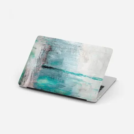 Adesivo per laptop orizzonte turchese astratto • Wallissimo®