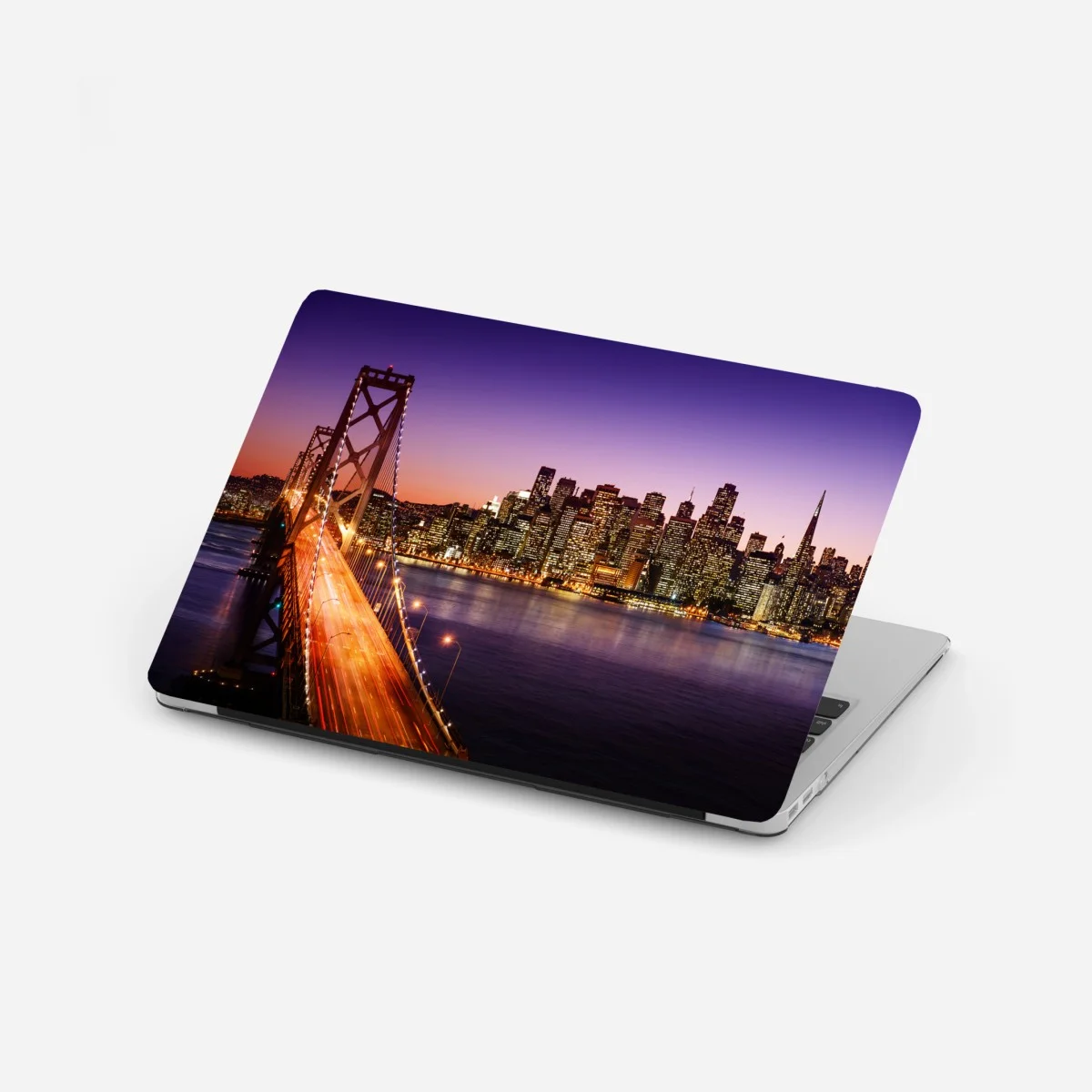 Adesivo per laptop tramonto su San Francisco e Bay Bridge • Wallissimo® Adesivo per laptop tramonto su San Francisco e Bay Bridge • Wallissimo®
