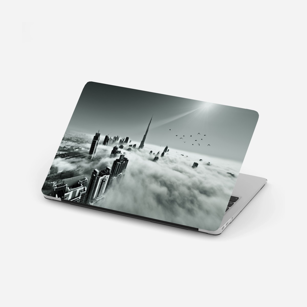 Adesivo per laptop città tra le nuvole di Dubai • Wallissimo®