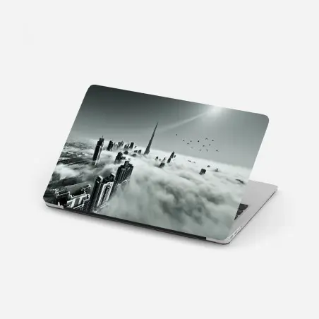 Adesivo per laptop città tra le nuvole di Dubai • Wallissimo®