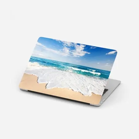Adesivo per laptop onde che accarezzano la sabbia • Wallissimo®
