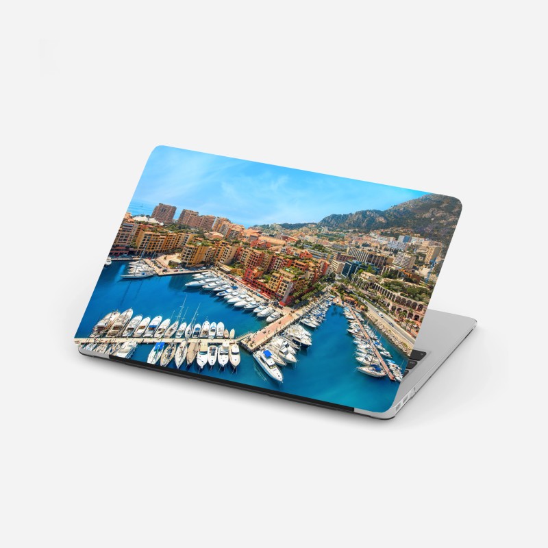 Adesivo per laptop panorama del porto di Montecarlo
