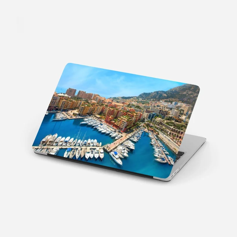 Adesivo per laptop panorama del porto di Montecarlo
