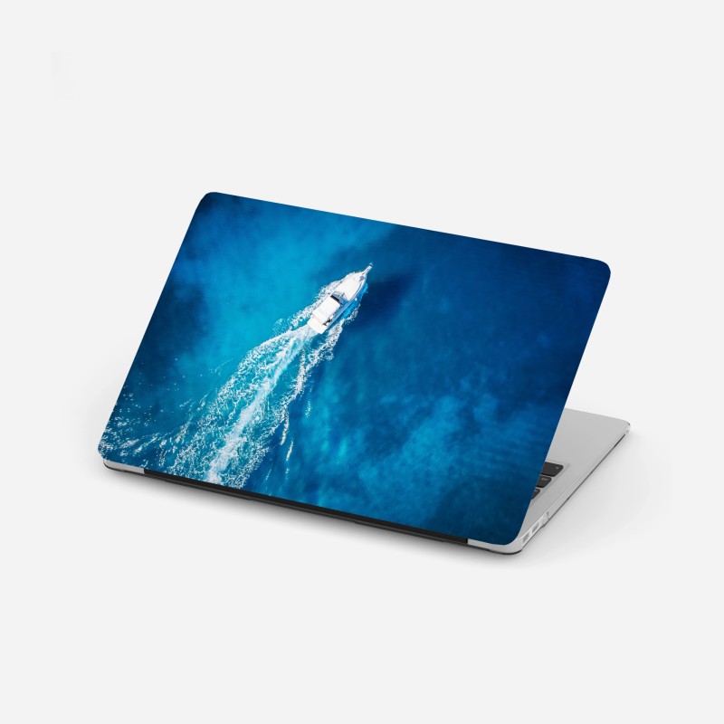Adesivo per laptop yacht sul mare turchese