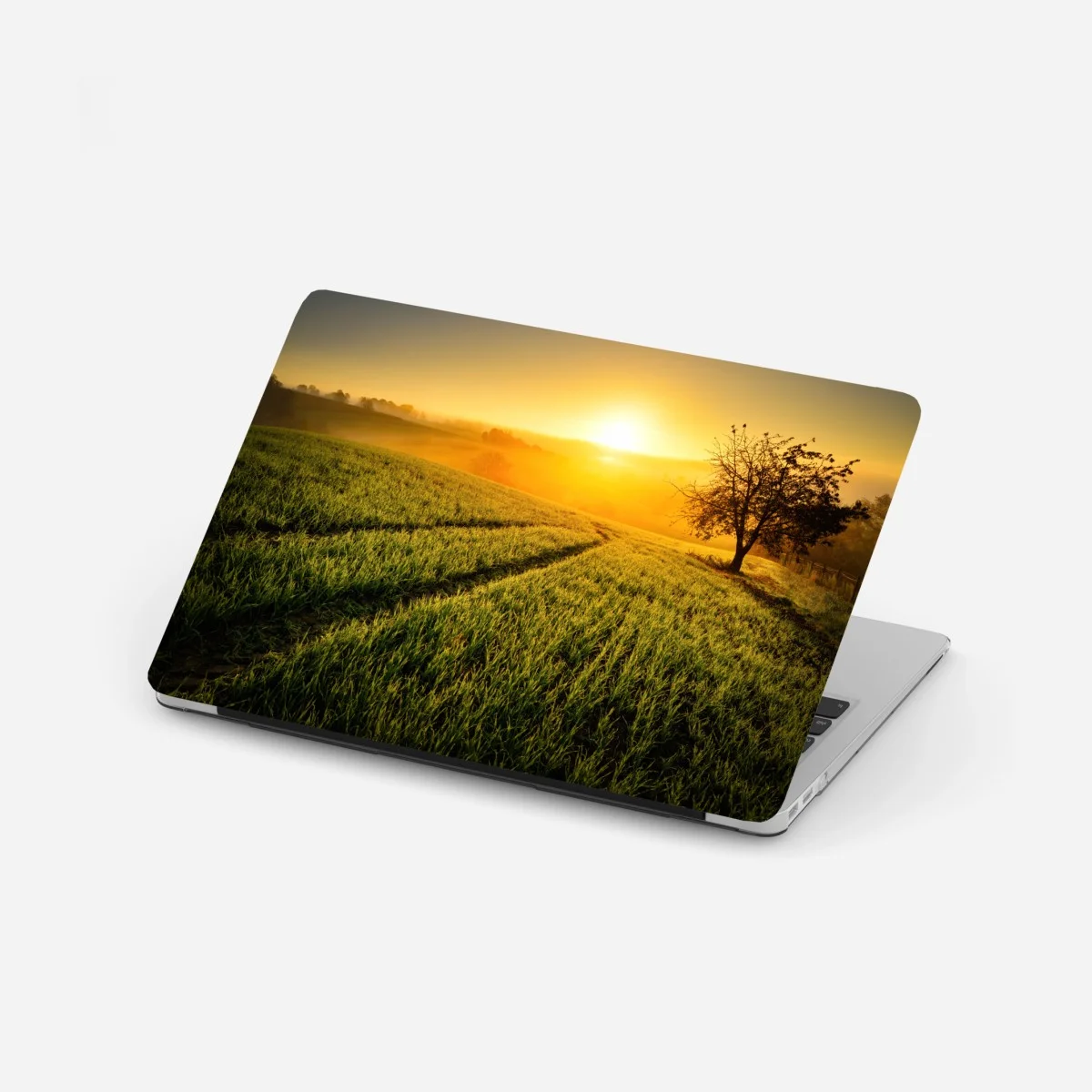 Adesivo per laptop alba dorata sulle colline • Wallissimo® Adesivo per laptop alba dorata sulle colline • Wallissimo®