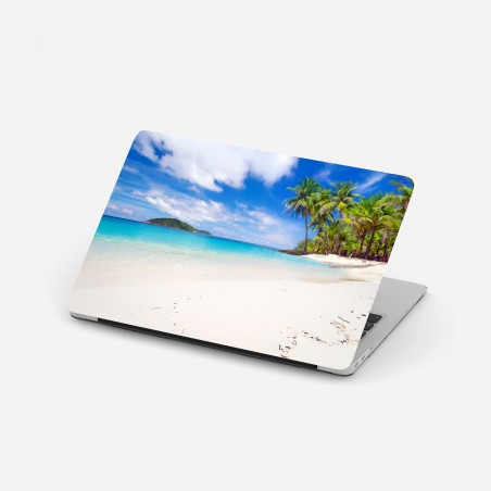 Adesivo per laptop paesaggio marino tropicale paradisiaco • Wallissimo®
