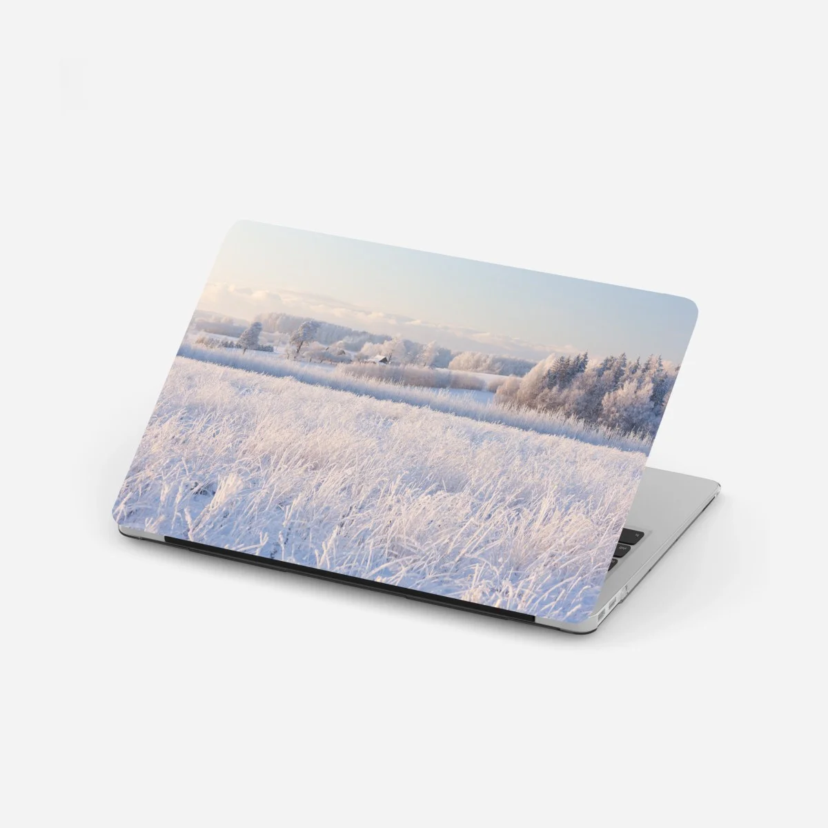 Adesivo per laptop alba invernale sulla campagna ghiacciata • Wallissimo® Adesivo per laptop alba invernale sulla campagna ghiacciata • Wallissimo®