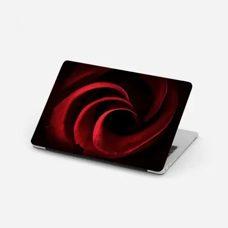 Adesivo per laptop vortice di petali rossi • Wallissimo®