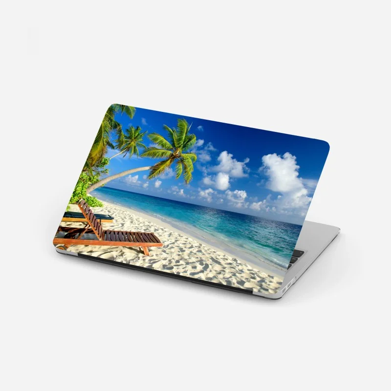 Adesivo per laptop spiaggia paradisiaca alle Maldive