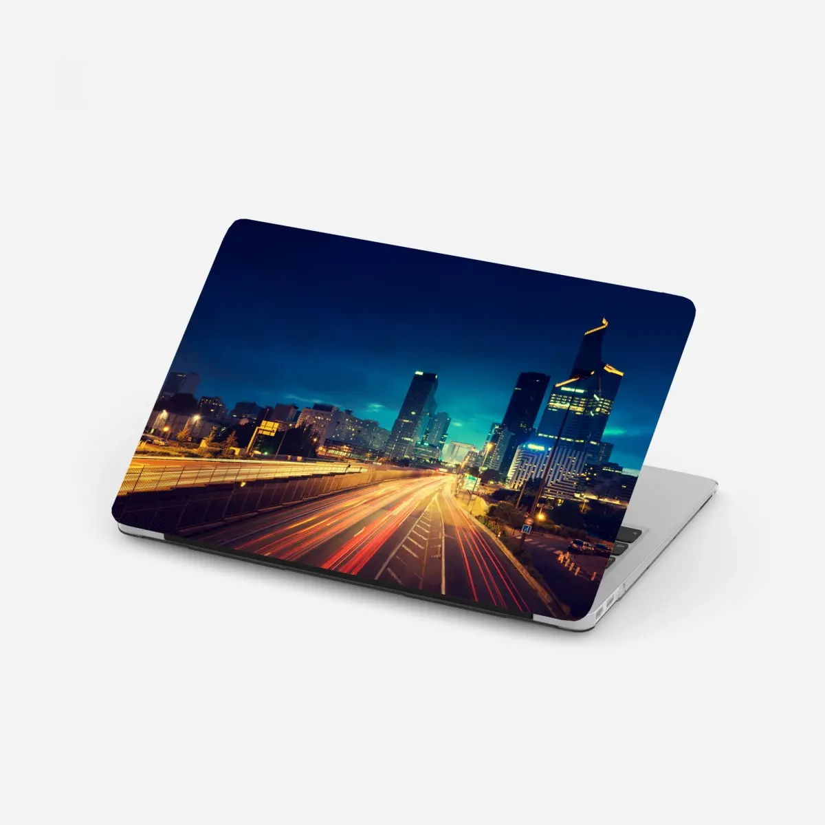 Adesivo per laptop tramonto urbano a Parigi La Défense • Wallissimo®