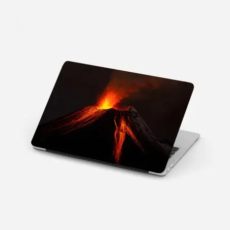 Adesivo per laptop vulcano in eruzione: cascata di lava • Wallissimo®