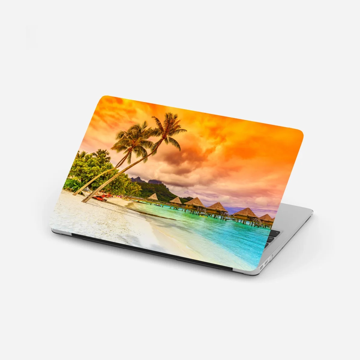 Adesivo per laptop tramonto tropicale a Bora Bora con Monte Otemanu • Wallissimo® Adesivo per laptop tramonto tropicale a Bora Bora con Monte Otemanu • Wallissimo®