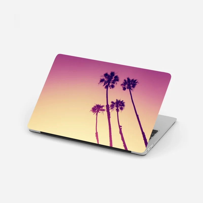Adesivo per laptop tramonto californiano con palme di San Diego