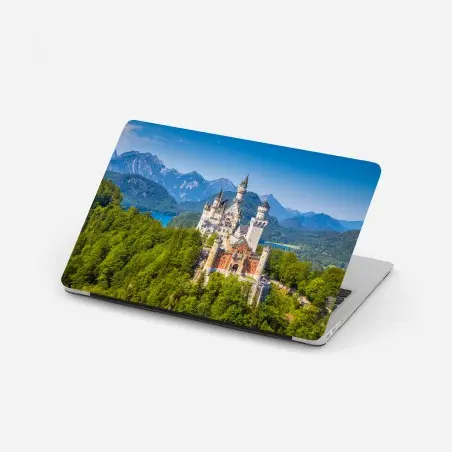 Adesivo per laptop castello fiabesco tra i monti della Baviera • Wallissimo®
