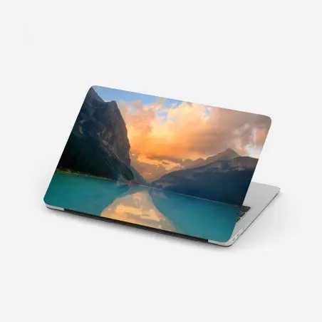 Adesivo per laptop serenità alpina a Lake Louise, Banff • Wallissimo®
