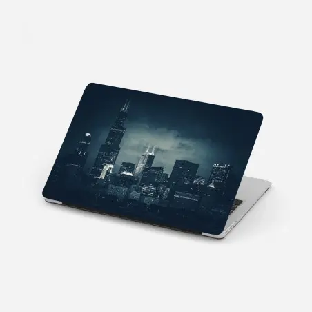 Adesivo per laptop notte urbana su Chicago • Wallissimo®