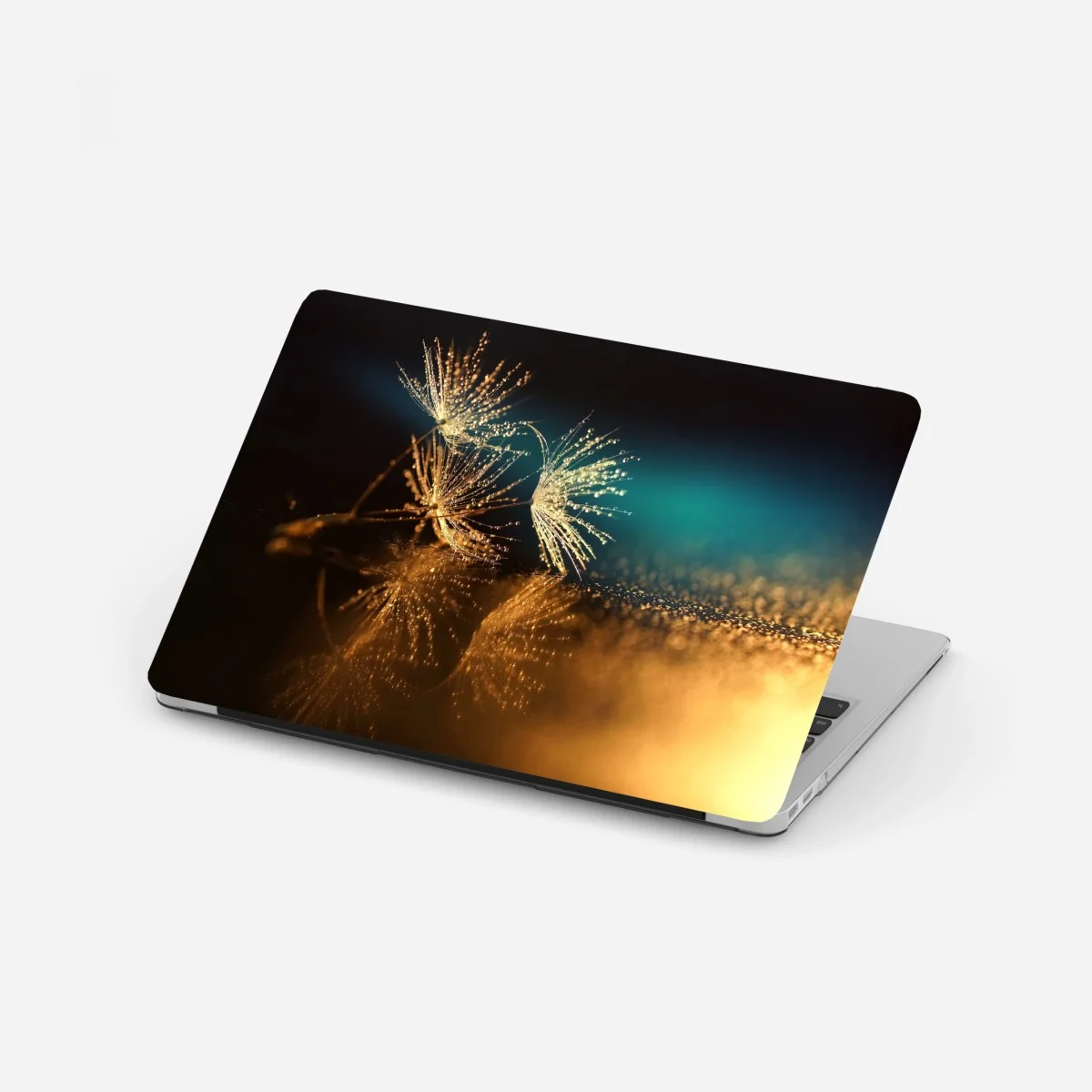 Adesivo per laptop riflessi dorati di soffioni • Wallissimo® Adesivo per laptop riflessi dorati di soffioni • Wallissimo®