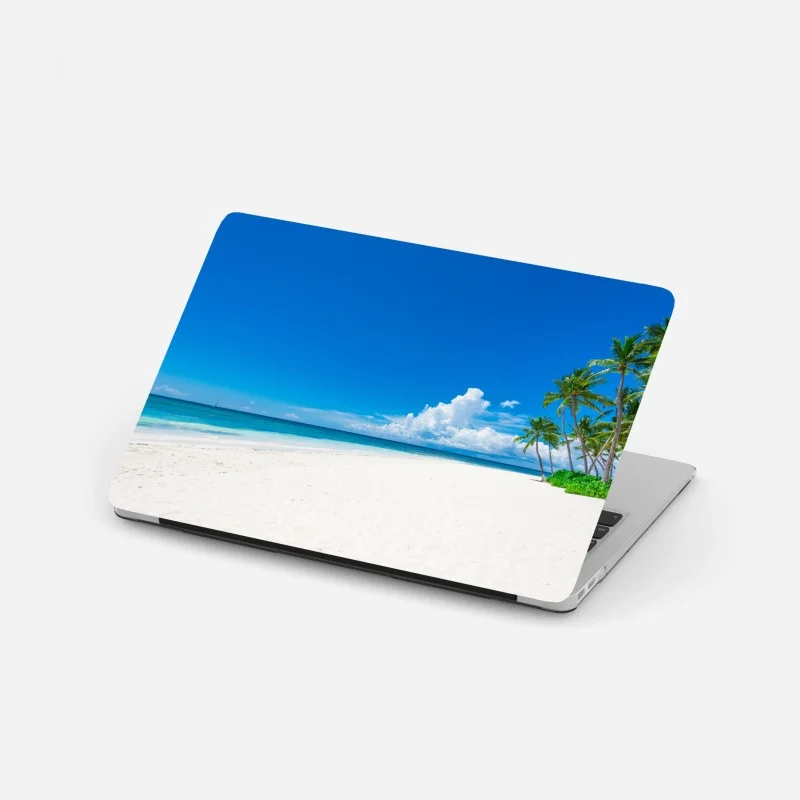 Adesivo per laptop spiaggia tropicale da sogno