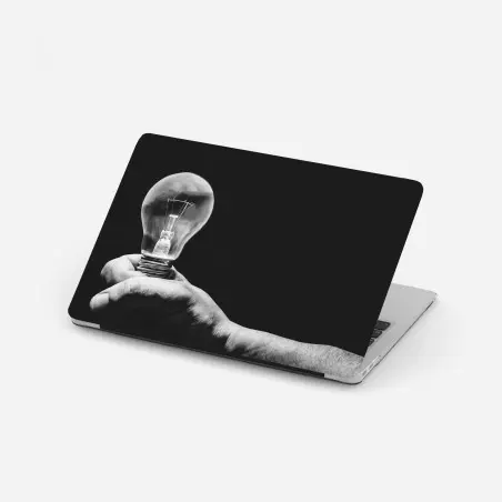 Adesivo per laptop idea luminosa in mano • Wallissimo®