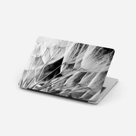 Adesivo per laptop soffioni in bianco e nero • Wallissimo®