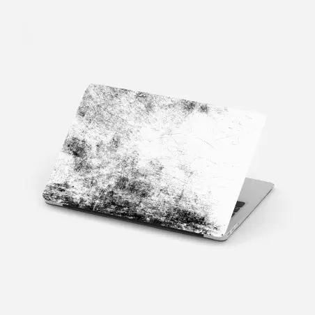 Adesivo per laptop texture grunge bianco e nero • Wallissimo®