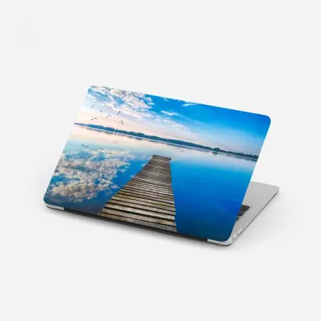 Adesivo per laptop pontile verso l'orizzonte • Wallissimo®
