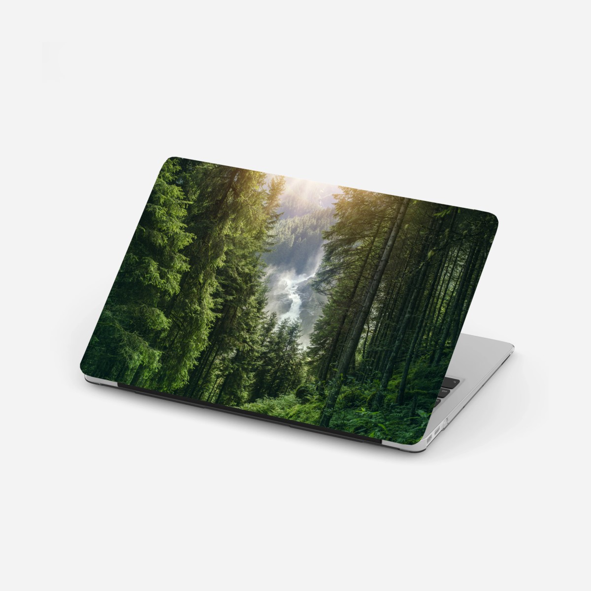 Adesivo per laptop cascata di Krimml nella foresta alpina • Wallissimo®