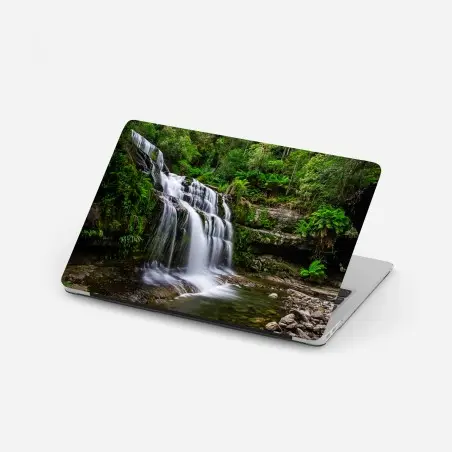 Adesivo per laptop cascate di Liffey, rifugio verde in Tasmania • Wallissimo®