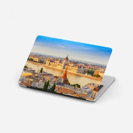 Adesivo per laptop tramonto sul parlamento di Budapest • Wallissimo®