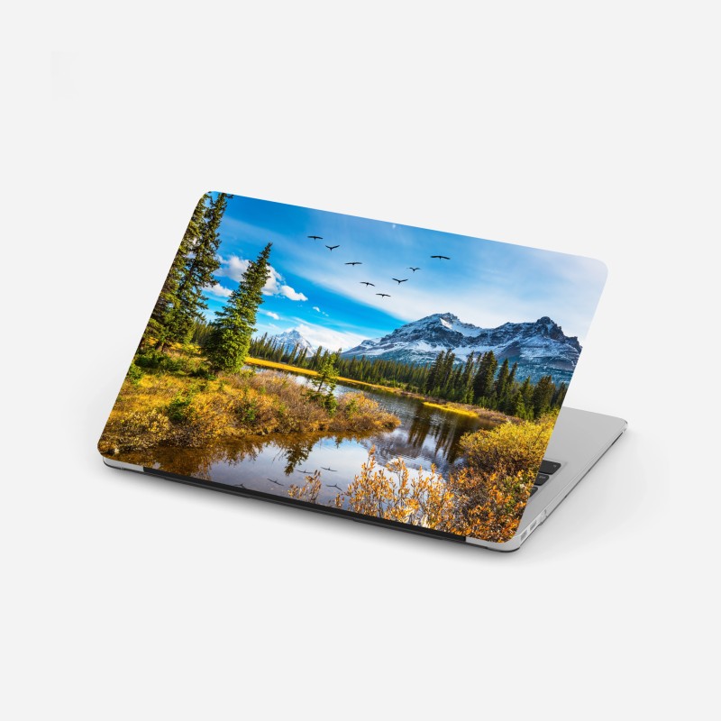 Adesivo per laptop riflessi d'autunno alle Montagne Rocciose