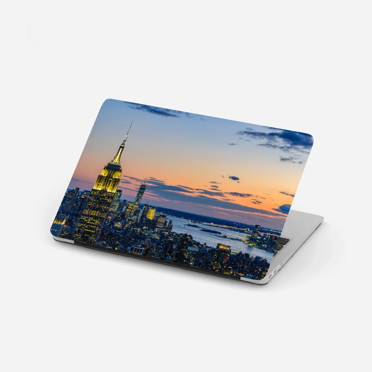 Adesivo per laptop tramonto su New York con Empire State Building • Wallissimo® Adesivo per laptop tramonto su New York con Empire State Building • Wallissimo®