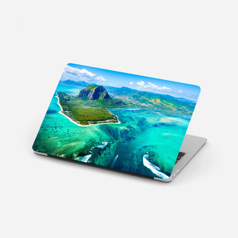 Adesivo per laptop oasi turchese di Mauritius