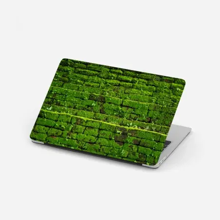 Adesivo per laptop muro verde di muschio per decorazione murale naturale • Wallissimo®