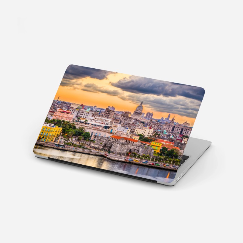 Adesivo per laptop tramonto sullo skyline di L'Avana