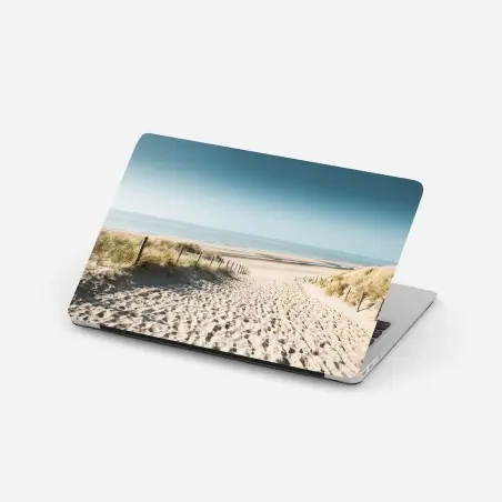 Adesivo per laptop sabbia e mare a Noordwijk • Wallissimo®