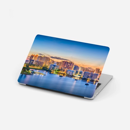 Adesivo per laptop veduta di Sarasota all'alba sulla baia • Wallissimo®