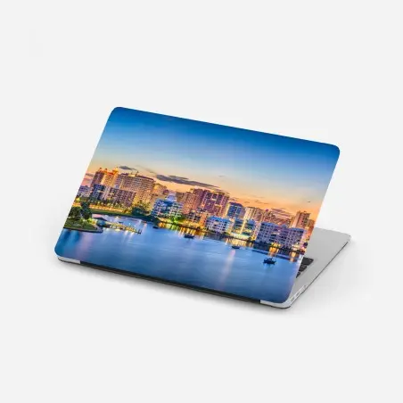 Adesivo per laptop veduta di Sarasota all'alba sulla baia • Wallissimo®