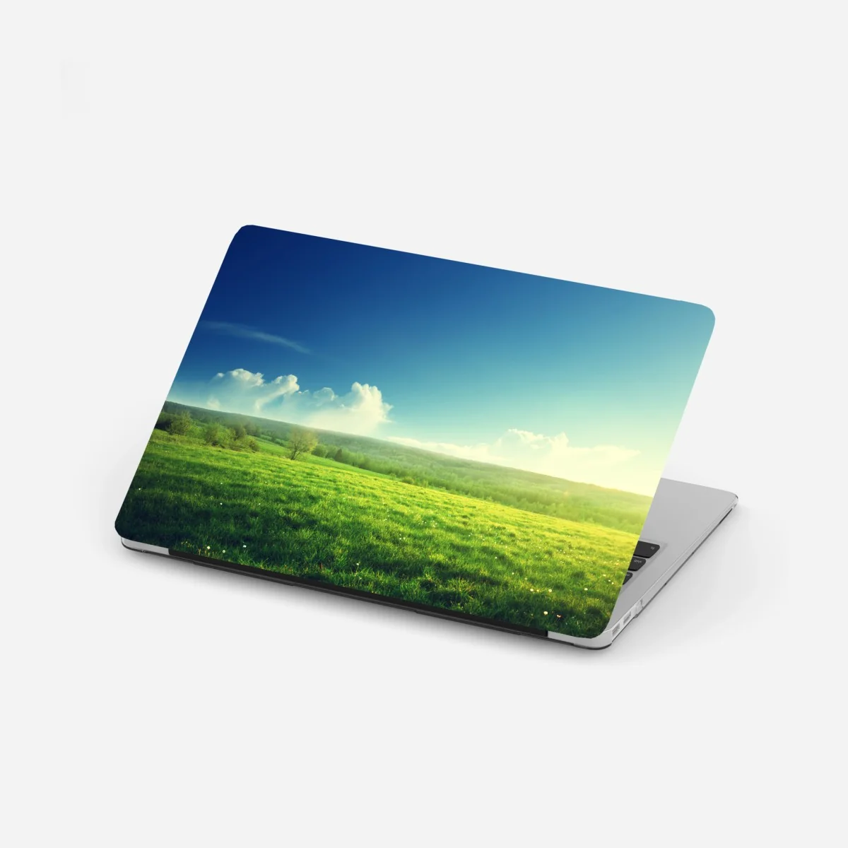 Adesivo per laptop paesaggio primaverile al tramonto • Wallissimo® Adesivo per laptop paesaggio primaverile al tramonto • Wallissimo®