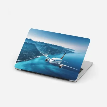 Adesivo per laptop sorvolo sulla costa turchese • Wallissimo®