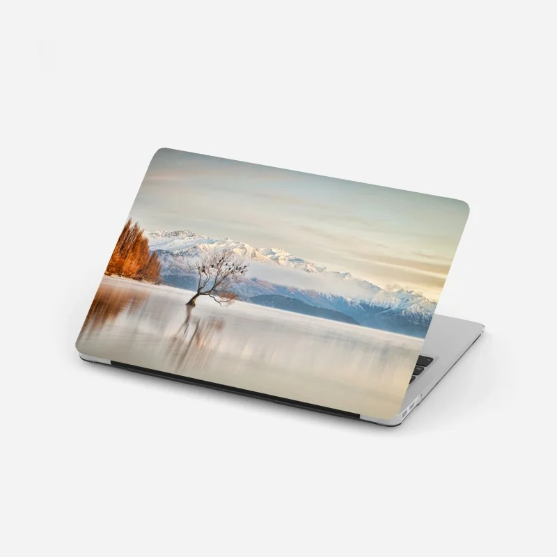 Adesivo per laptop silenzio invernale sul lago Wanaka
