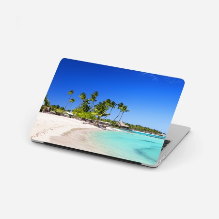 Adesivo per laptop spiaggia paradisiaca di Cap Cana • Wallissimo®