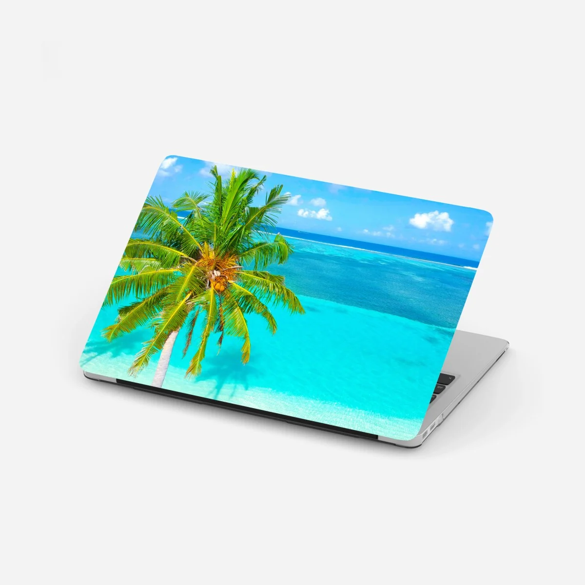 Adesivo per laptop oasi turchese con palma • Wallissimo® Adesivo per laptop oasi turchese con palma • Wallissimo®
