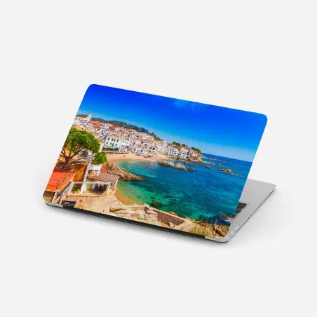 Adesivo per laptop panorama costiero della Costa Brava • Wallissimo®