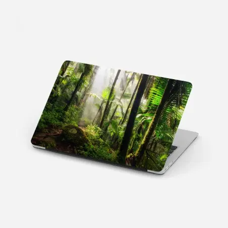Adesivo per laptop foresta pluviale al chiarore del mattino • Wallissimo®