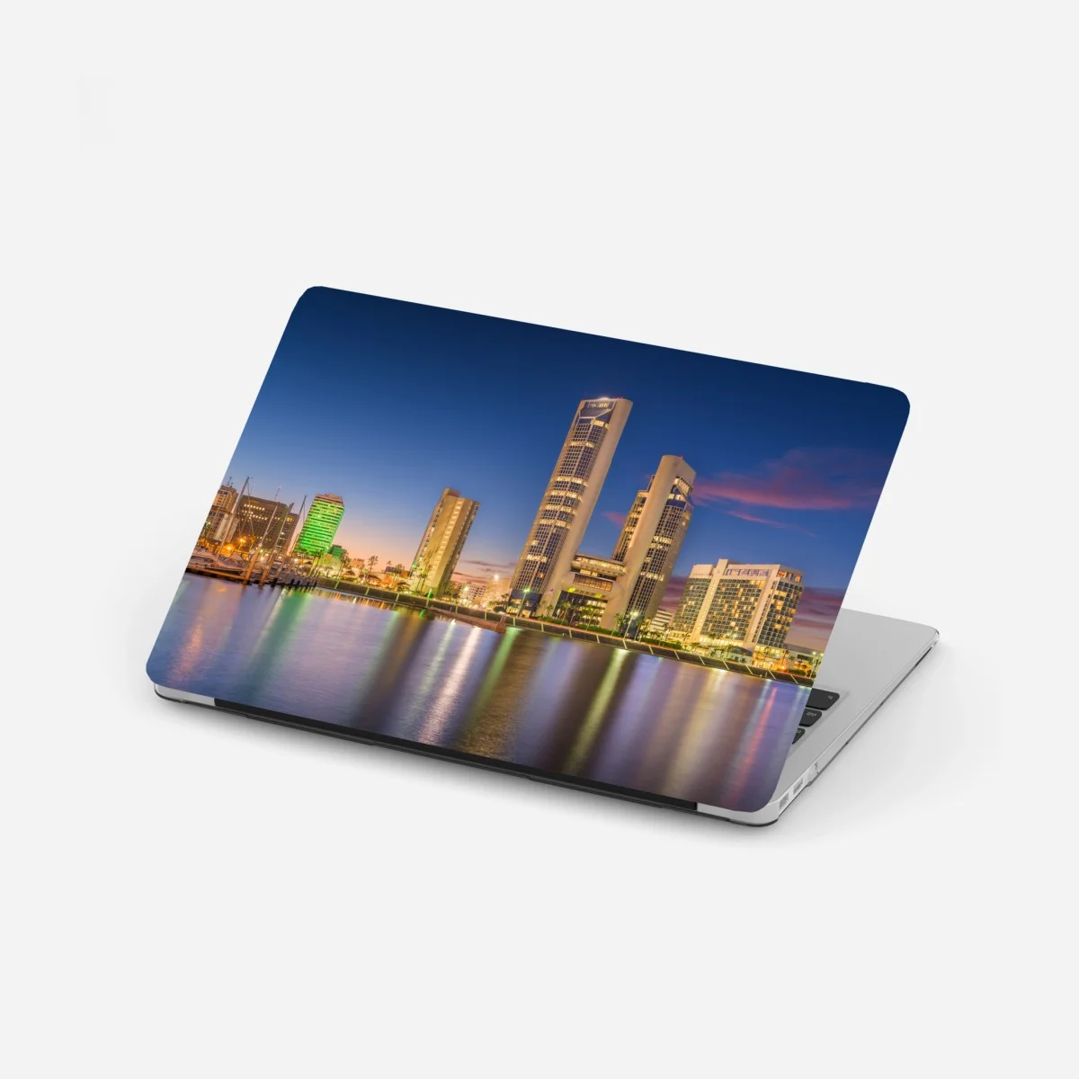 Adesivo per laptop tramonto su Corpus Christi: skyline sul porto • Wallissimo® Adesivo per laptop tramonto su Corpus Christi: skyline sul porto • Wallissimo®