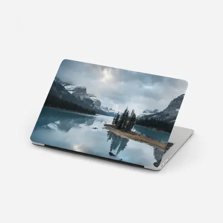 Adesivo per laptop riflessi sul lago glaciale • Wallissimo®