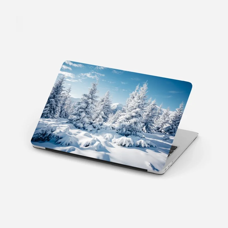 Adesivo per laptop silenzio innevato nei Carpazi, Ucraina