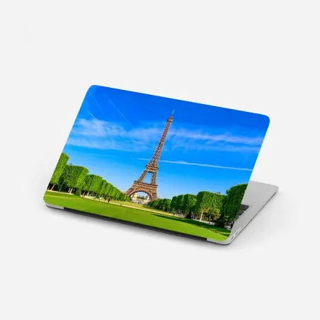 Adesivo per laptop panorama maestoso della Torre Eiffel a Parigi • Wallissimo®