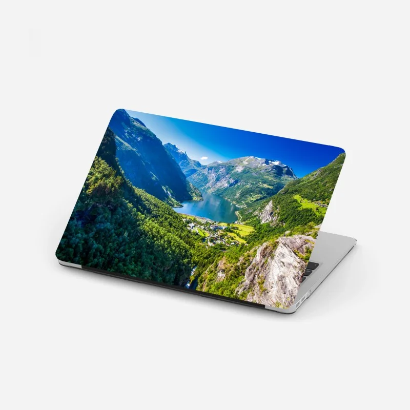 Adesivo per laptop panorama mozzafiato di Geirangerfjord, Norvegia