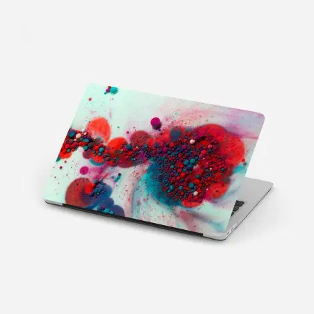 Adesivo per laptop marmo liquido cosmico dai colori vivaci • Wallissimo®
